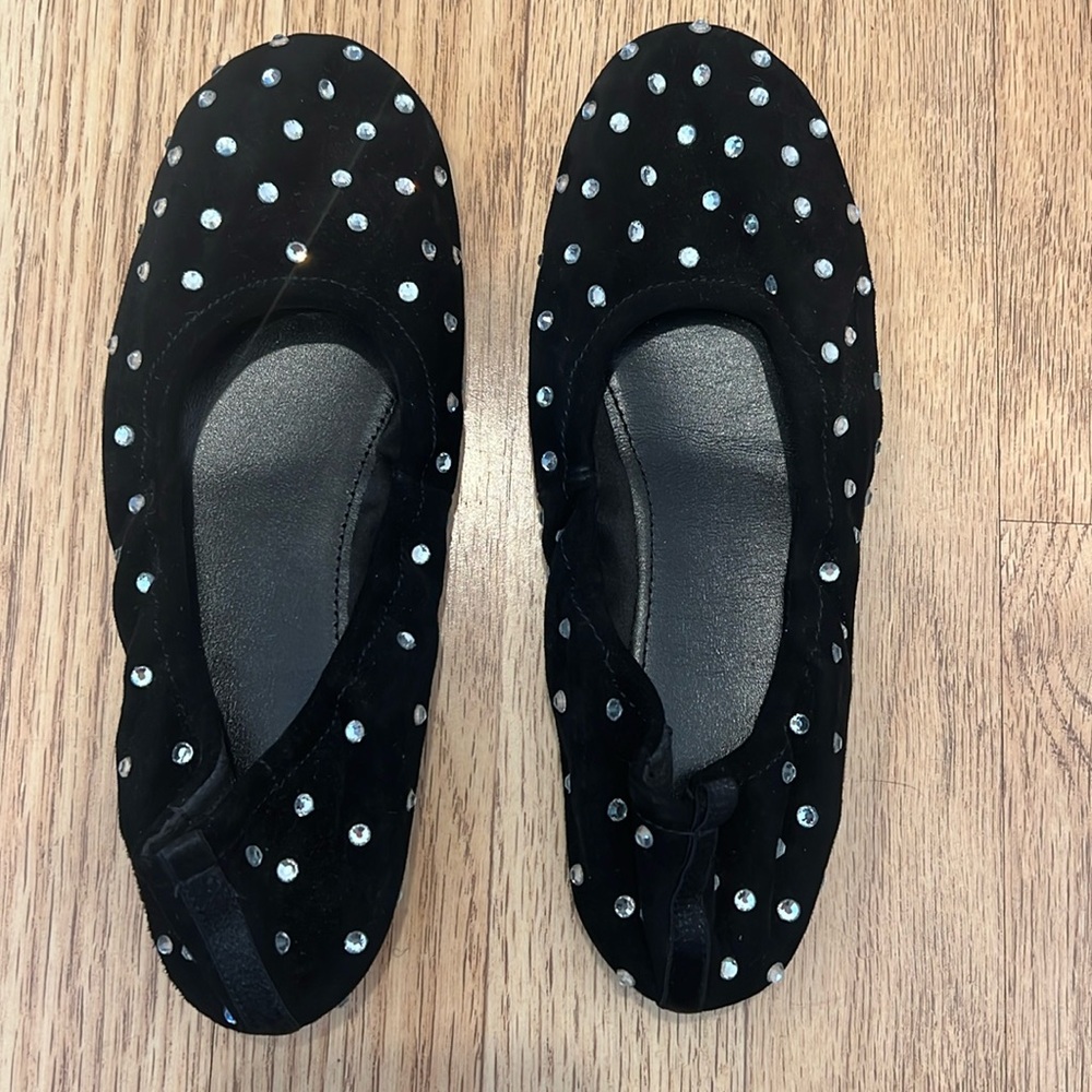 Zara rhinestone ballet flats